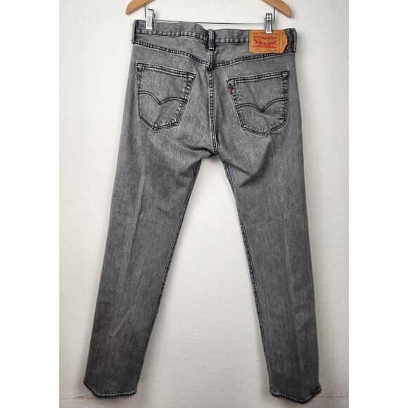 Levi's 501 Snap Button Straight Leg Jeans Size 34x32 Gray - Picture 4 of 8